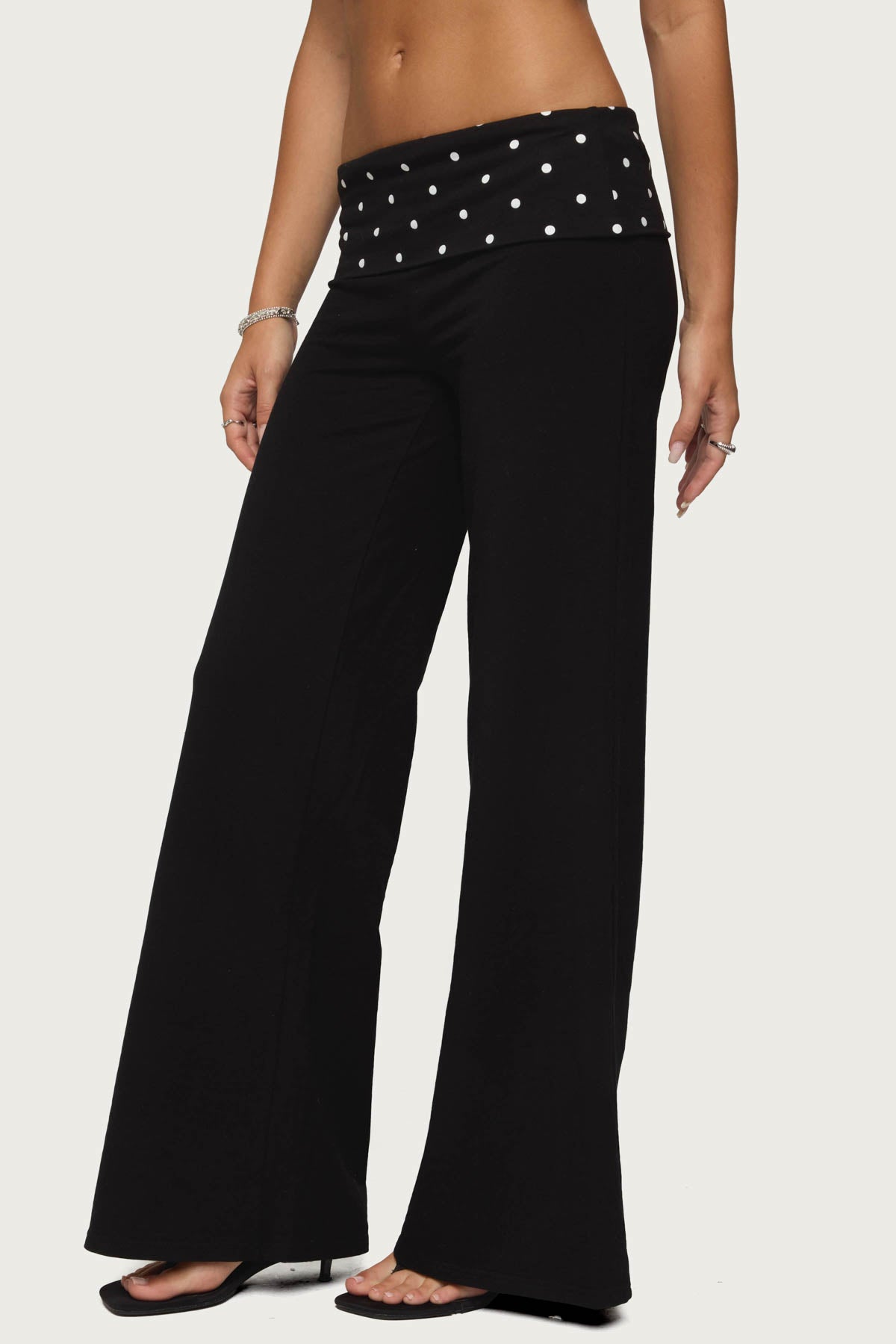 Reeva Polka Dot Foldover Pants - Image 4