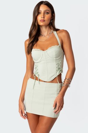 Audrina Side Lace Up Cupped Corset