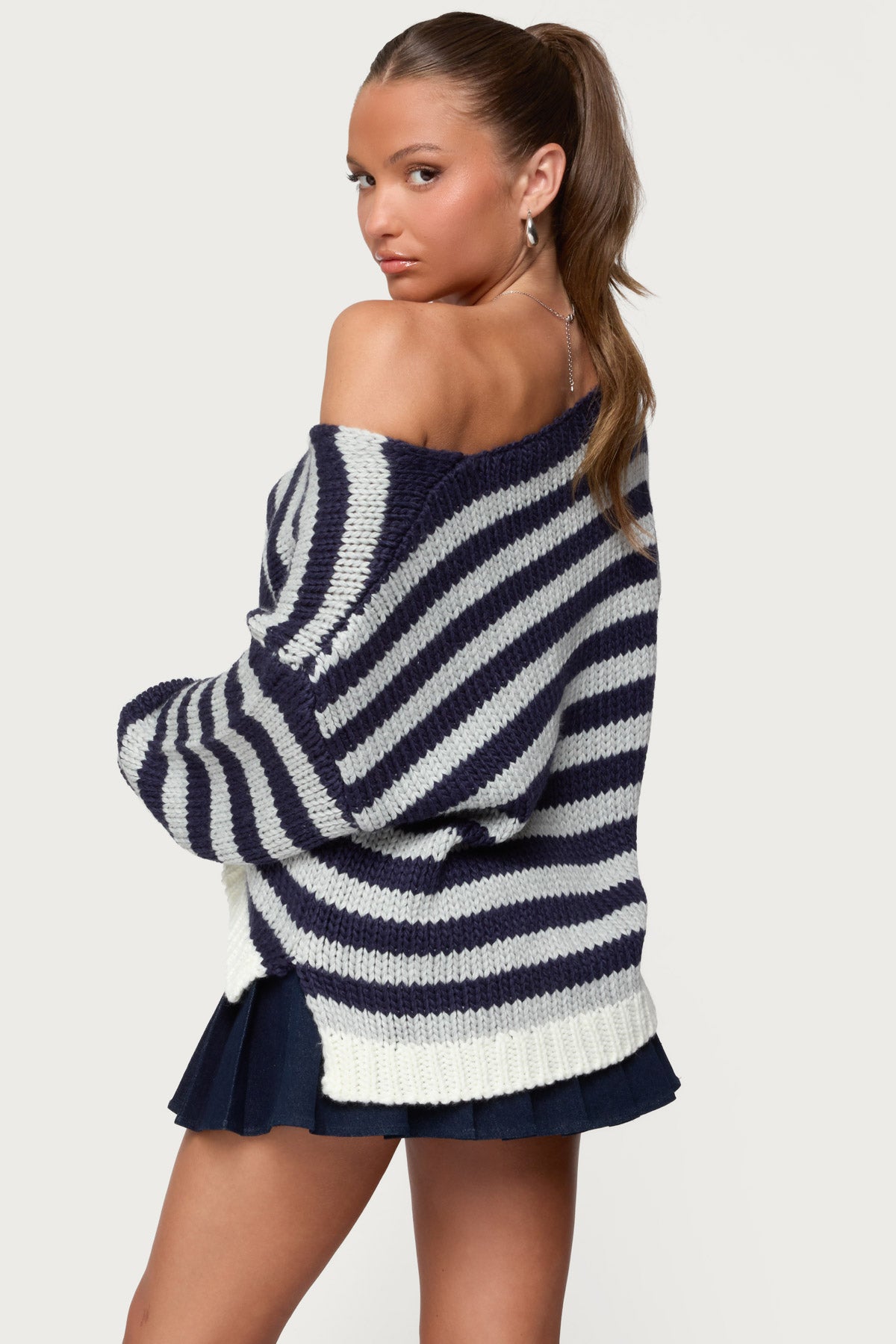 Eugenie Oversized Striped Sweater - Image 3