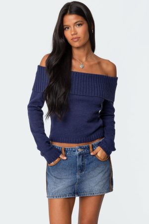 Tamara Fold Over Knit Top