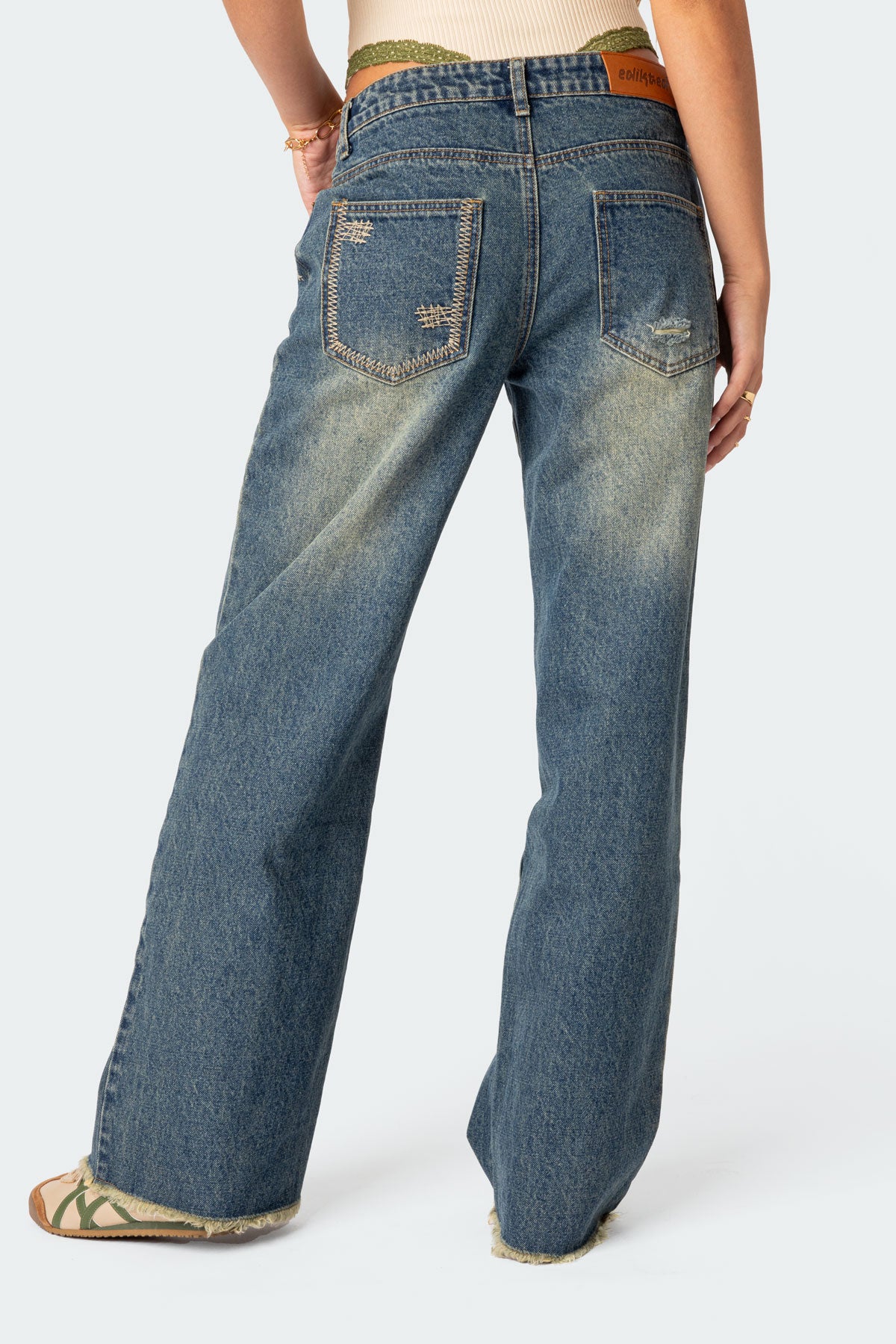 Doll House Washed Low Rise Baggy Jeans - Image 4