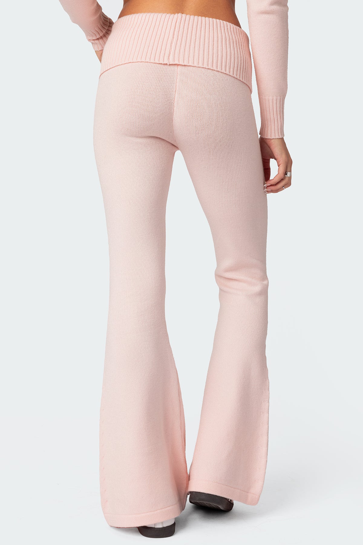 Desiree Knitted Low Rise Fold Over Pants - Image 4