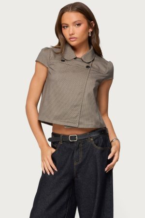 Haislee Plaid Tailored Shirt