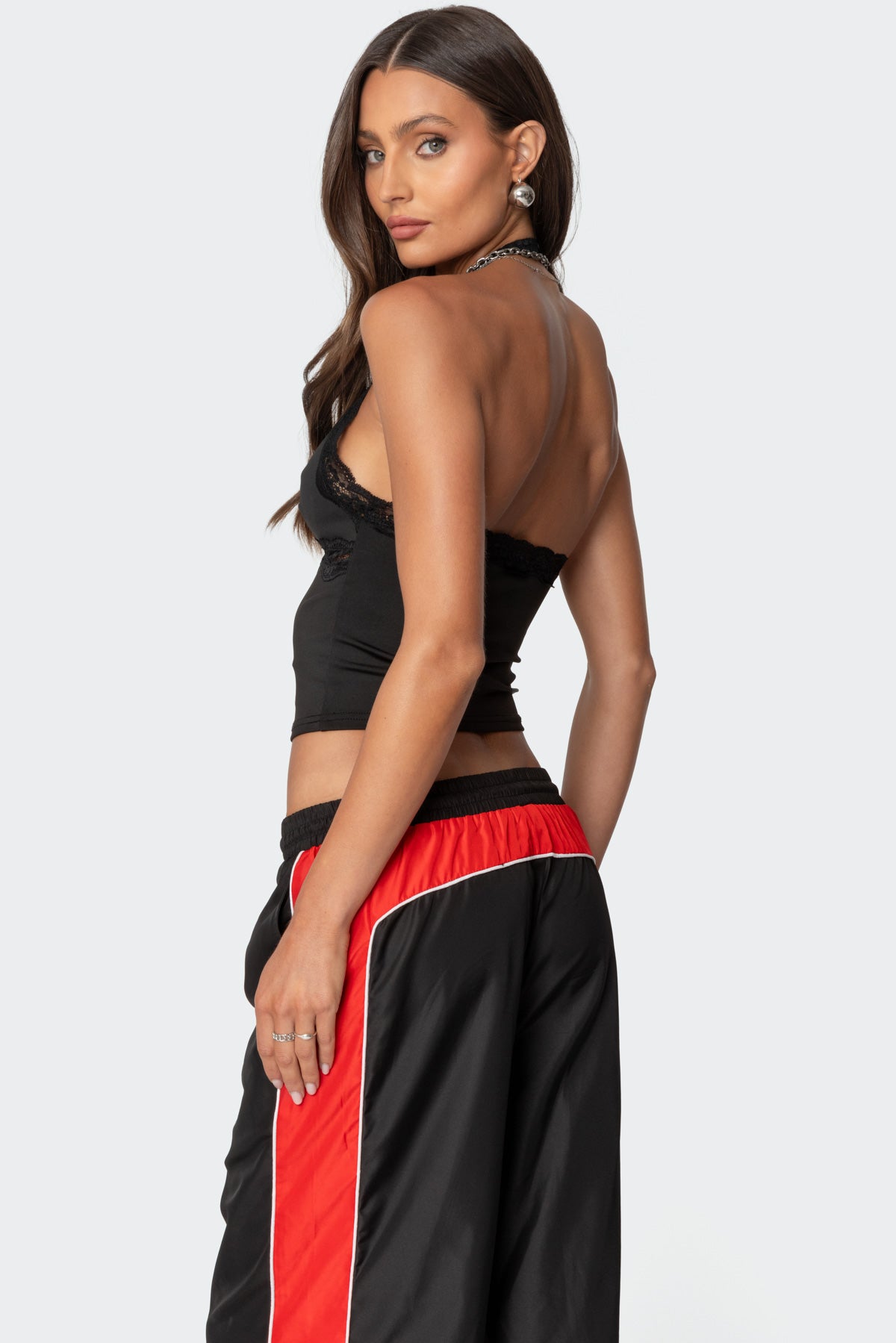 Cindi Lace Trim Halter Top - Image 5