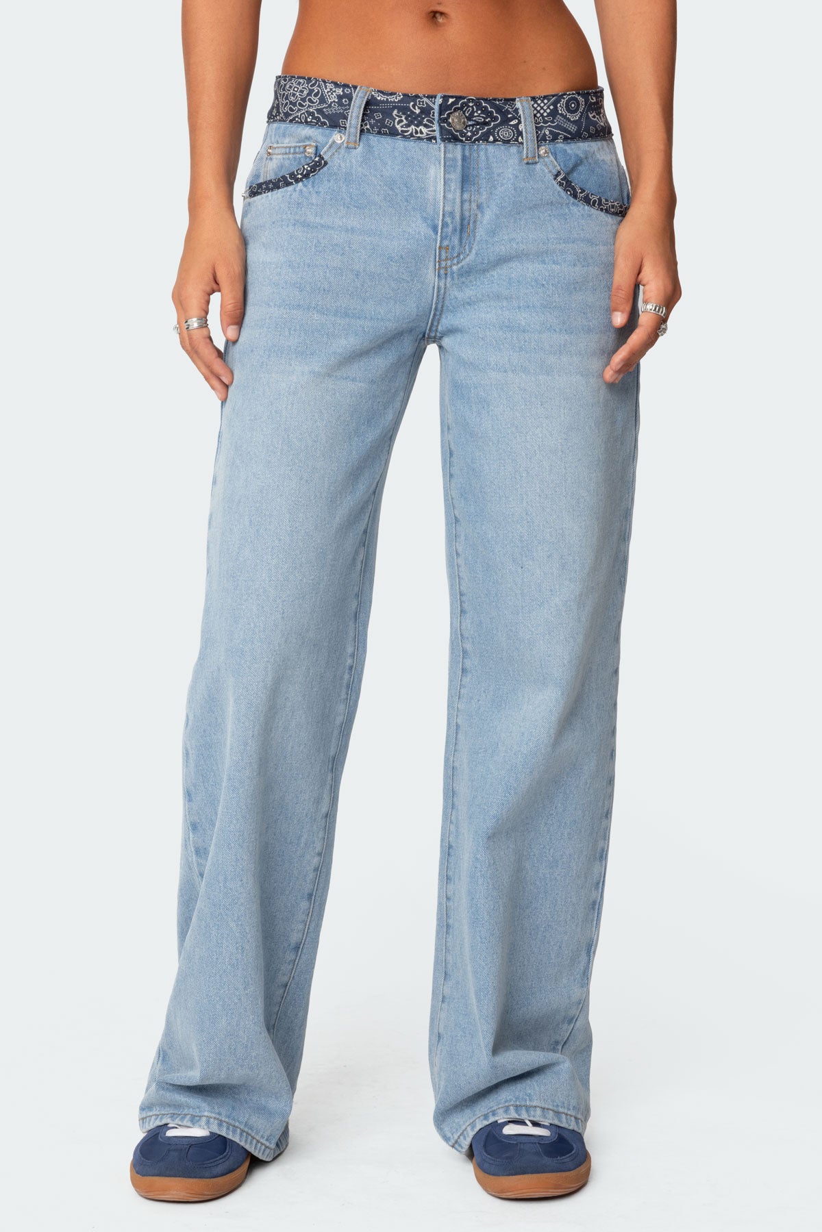 Bandana Bliss Low Rise Baggy Jeans - Image 2