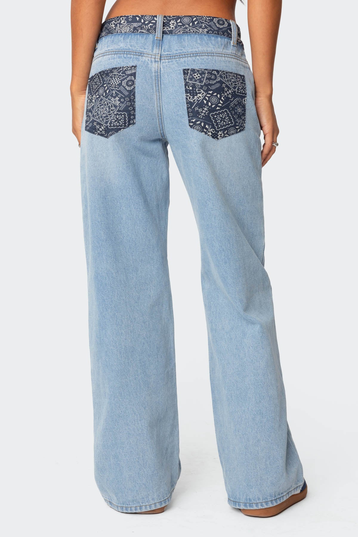 Bandana Bliss Low Rise Baggy Jeans - Image 4