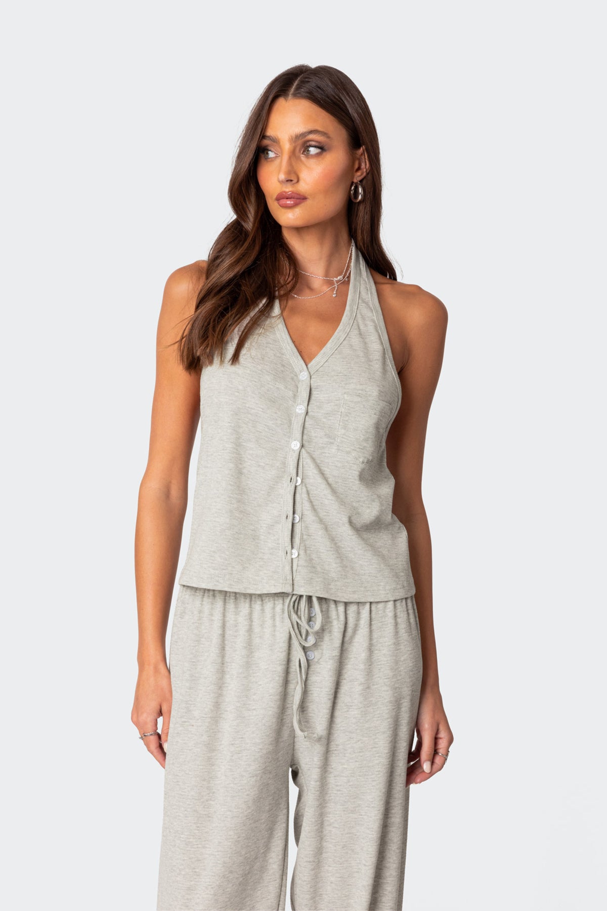 Elysa Waffle Pajama Top - Image 3