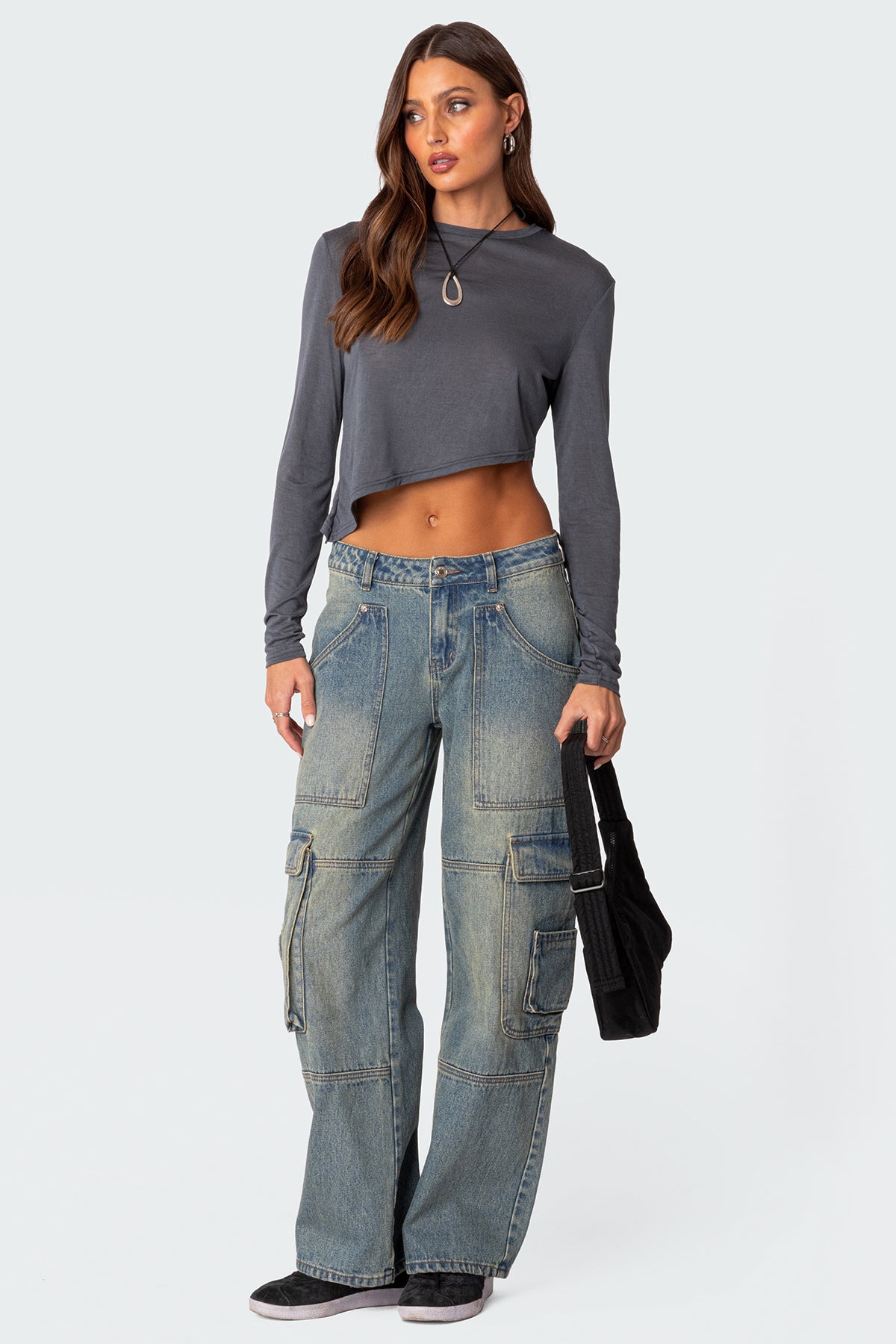 Asymmetric Long Sleeve T Shirt - Image 2