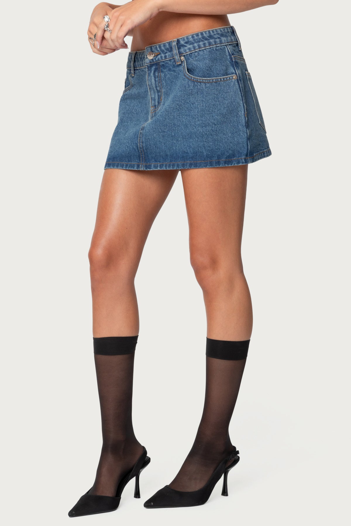 Chiara Denim Micro Skirt - Image 3
