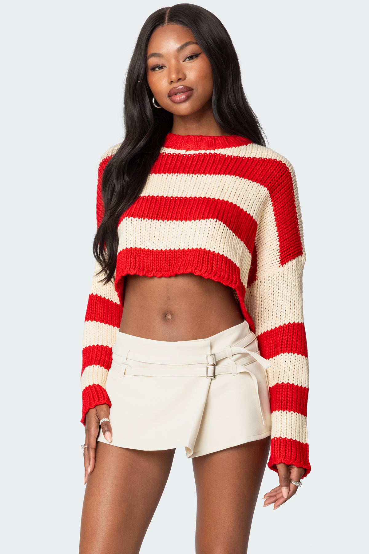 Ozzy Cropped Knitted Sweater - Image 3