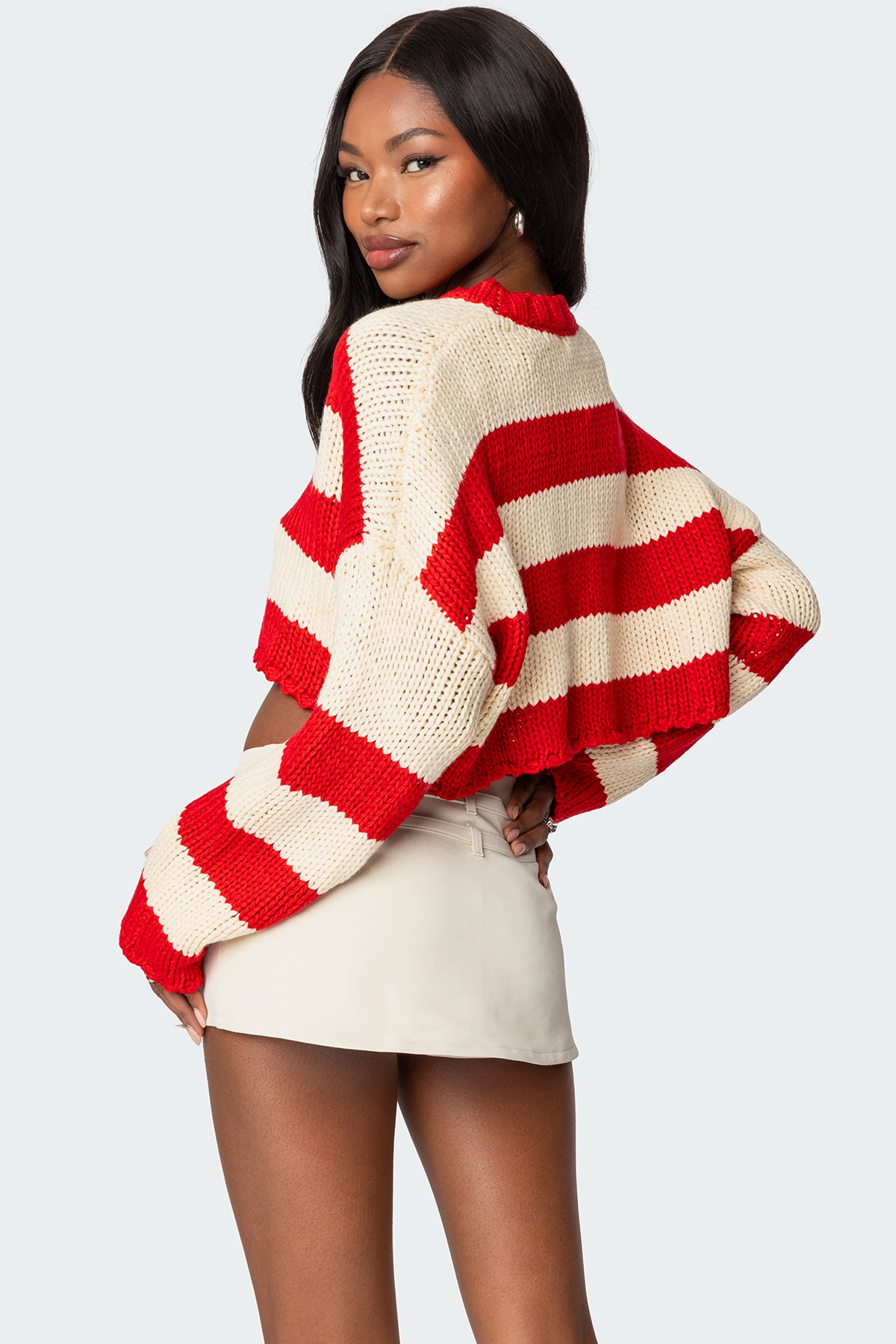 Ozzy Cropped Knitted Sweater - Image 4