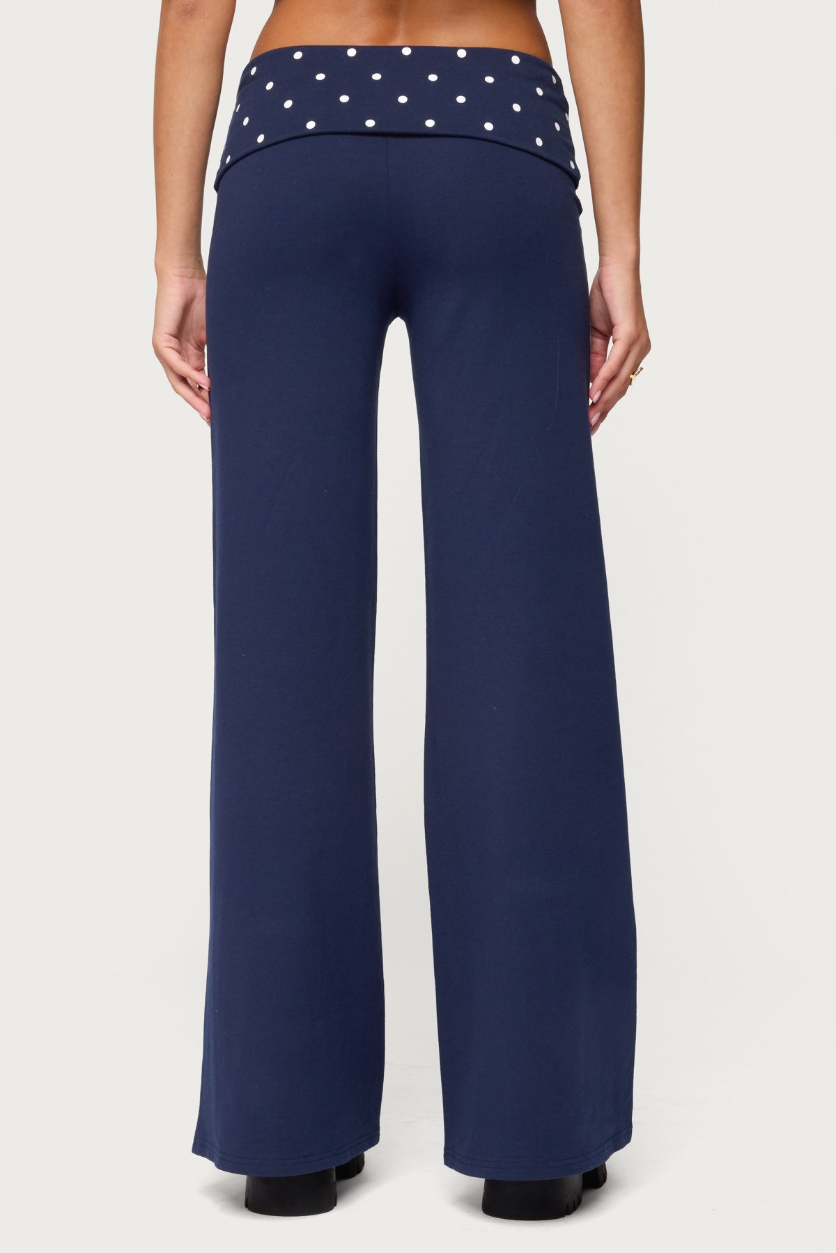 Reeva Polka Dot Foldover Pants - Image 5