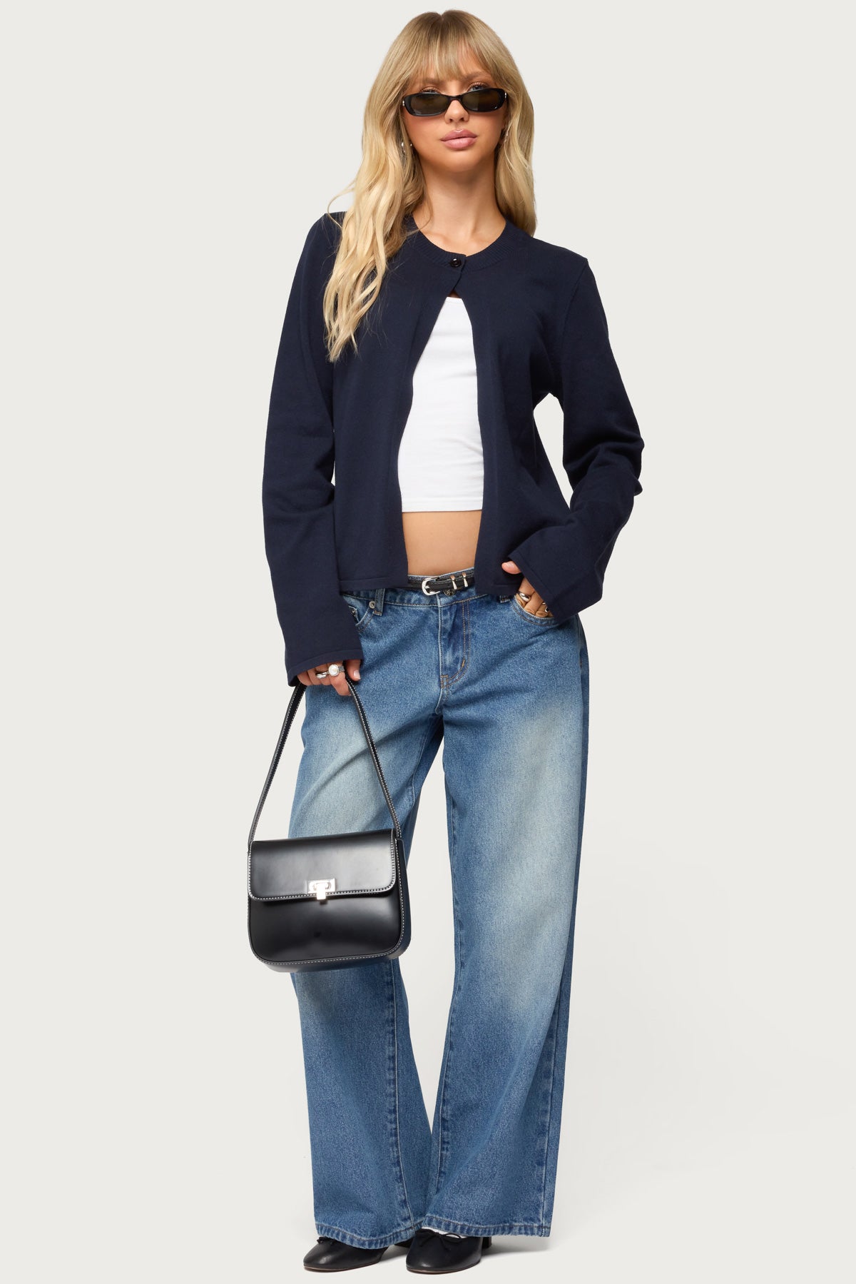 Jenie Split Front Knit Cardigan - Image 2