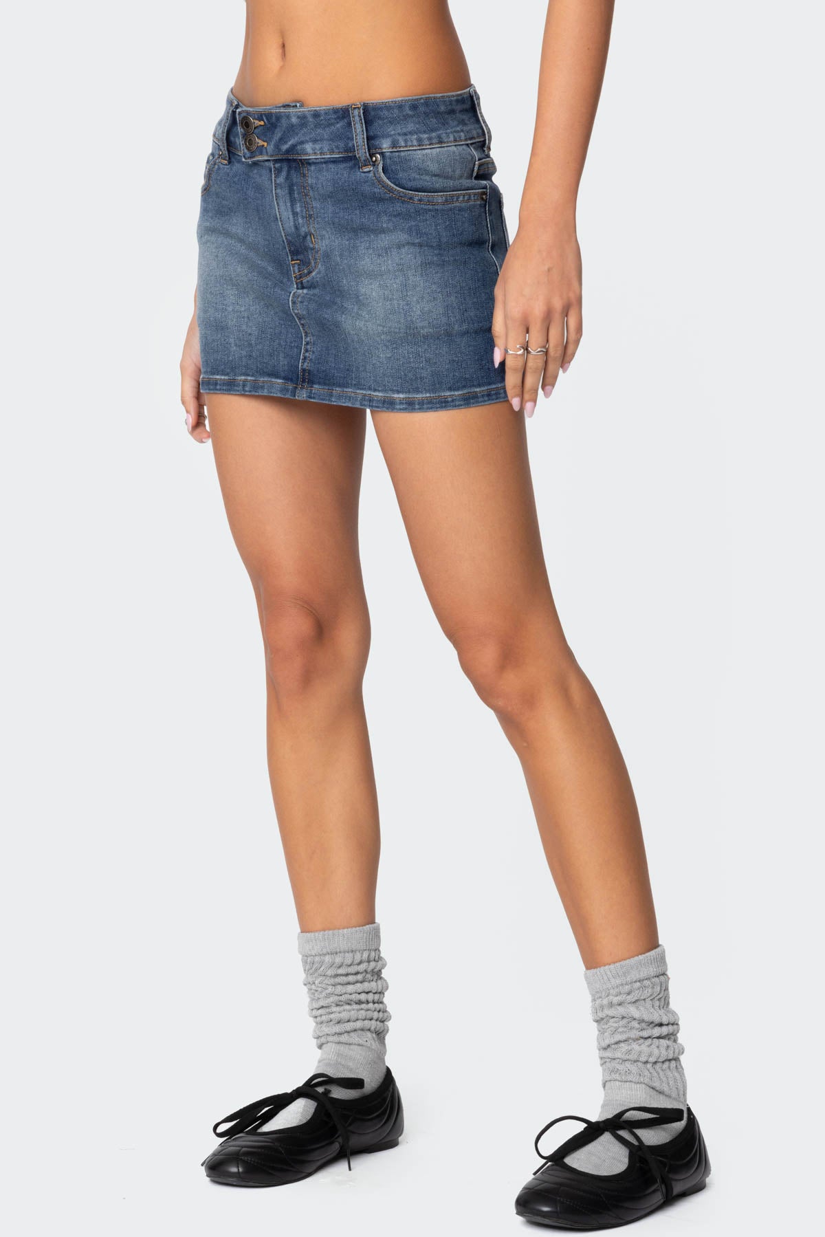 Eryn Denim Mini Skirt - Image 3