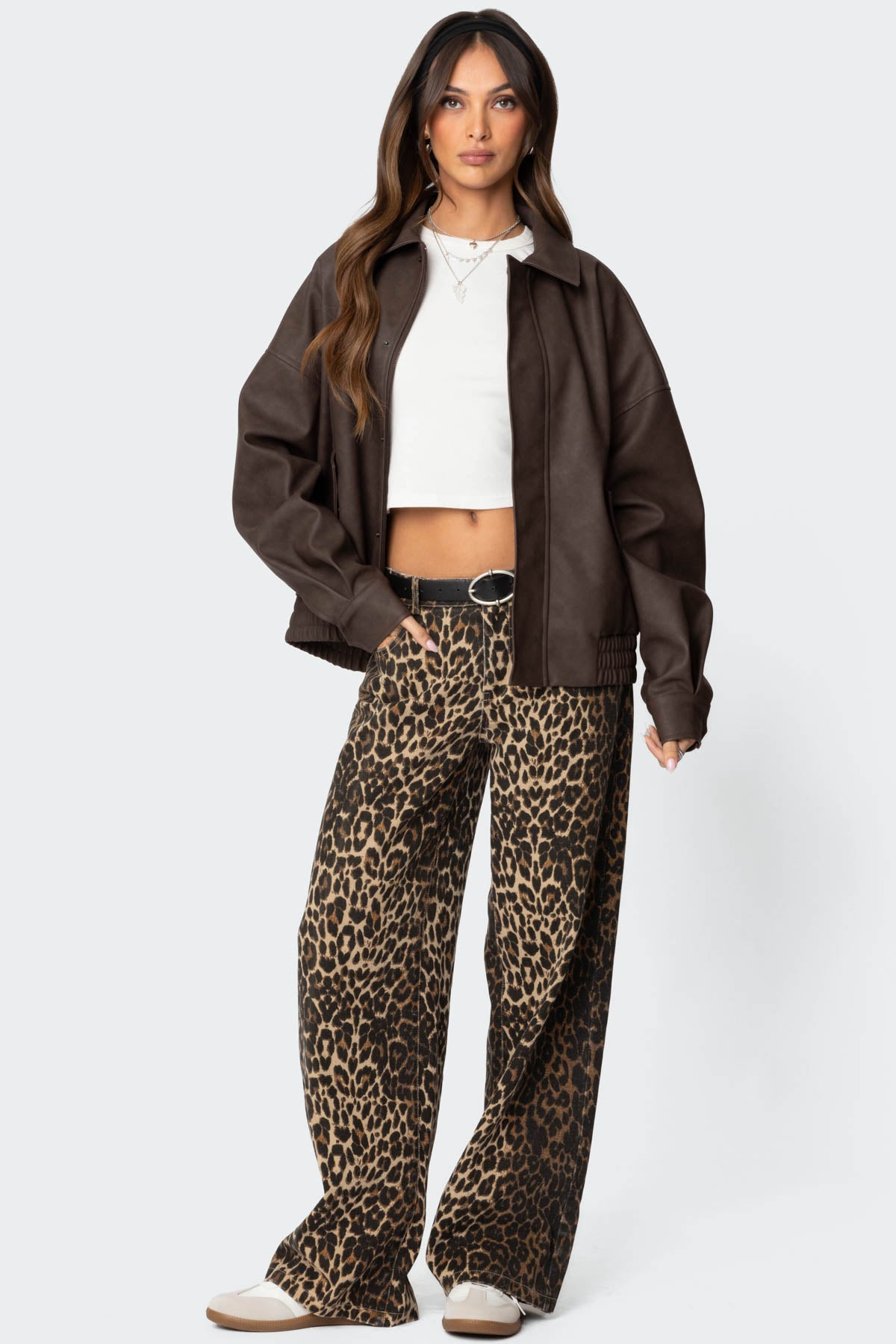 Mori Oversized Faux Leather Jacket - Image 4