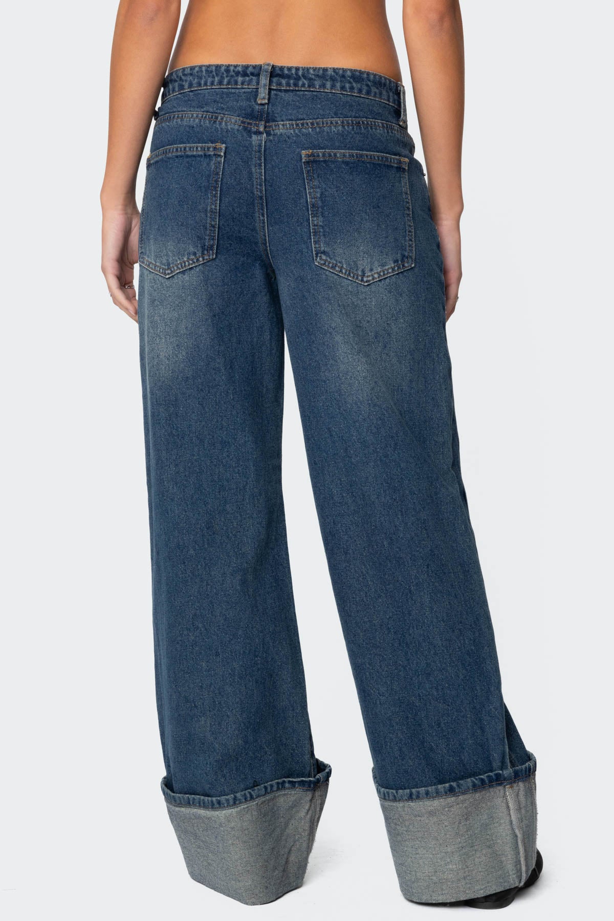 Vesper Cuffed Low Rise Baggy Jeans - Image 4