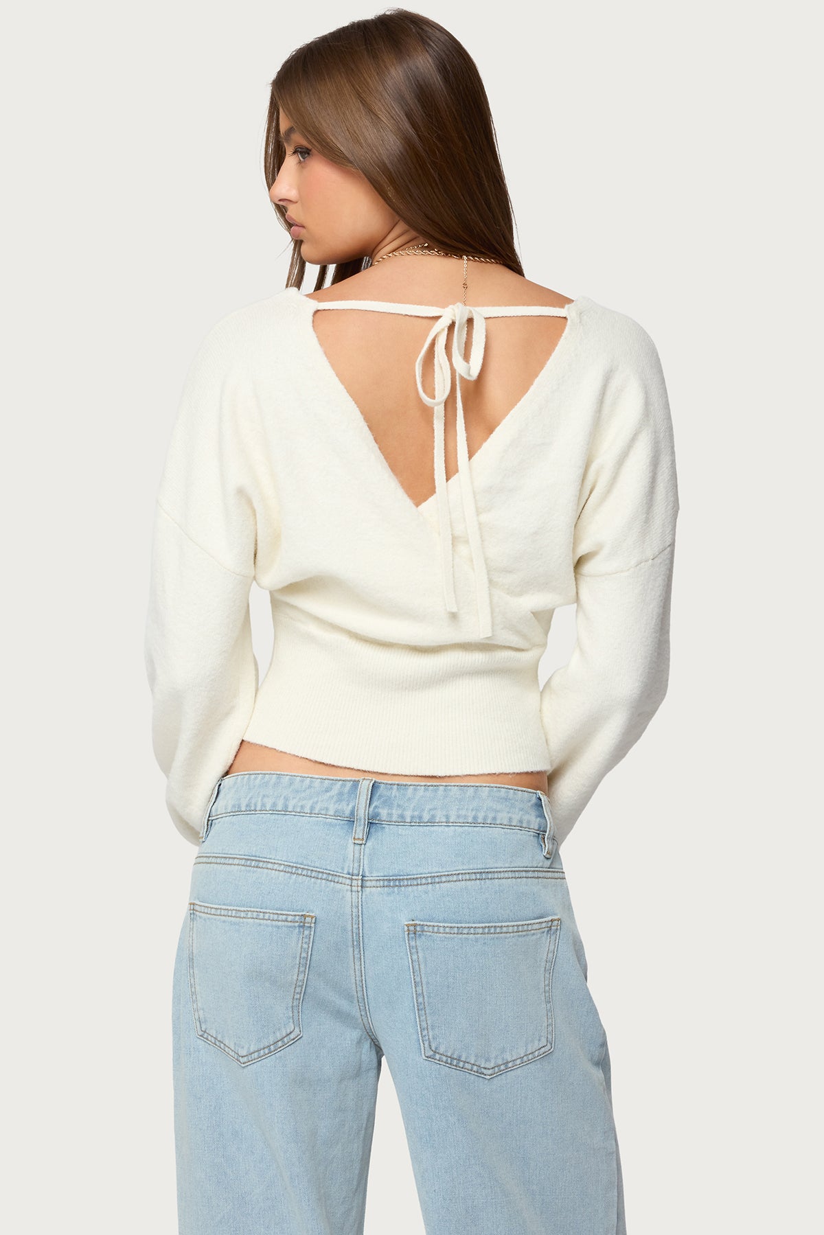 Lillia V Neck Wrap Sweater - Image 5