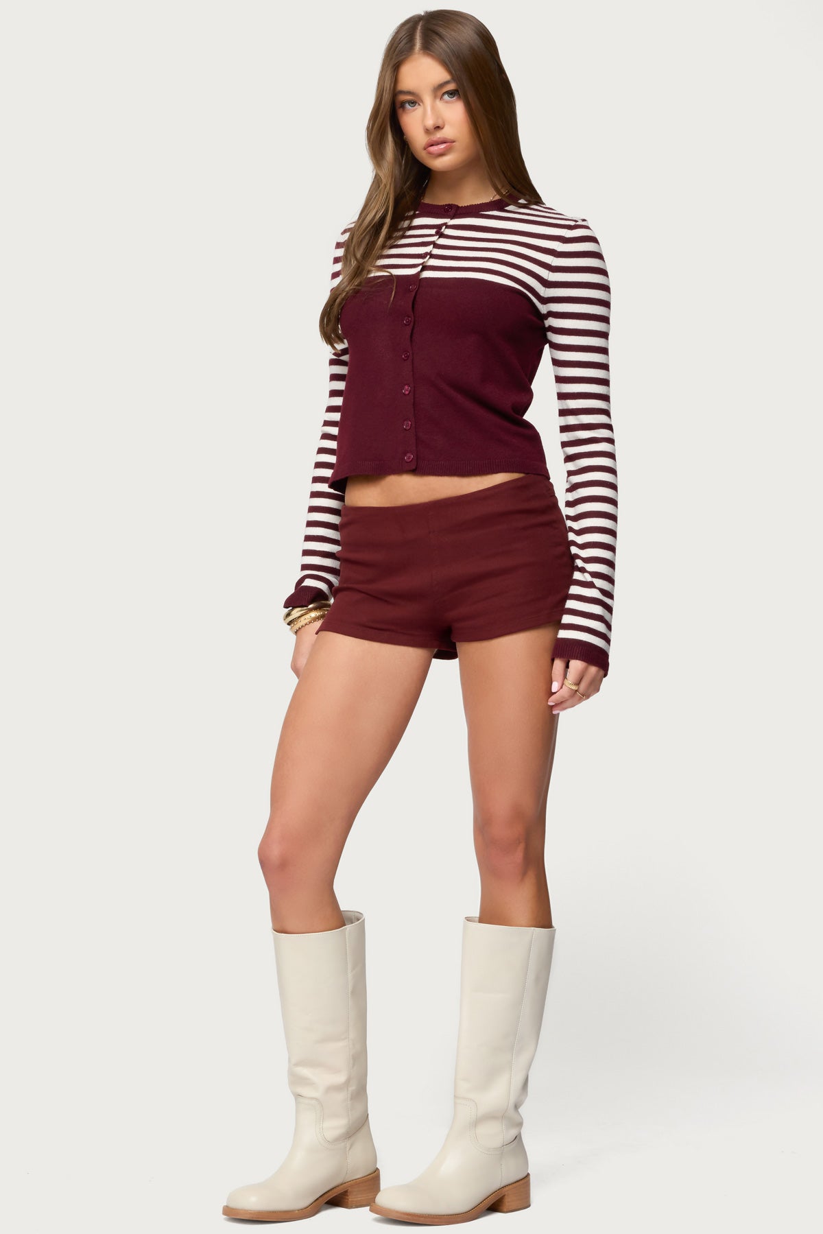 Goni Stripey Knit Cardigan - Image 4
