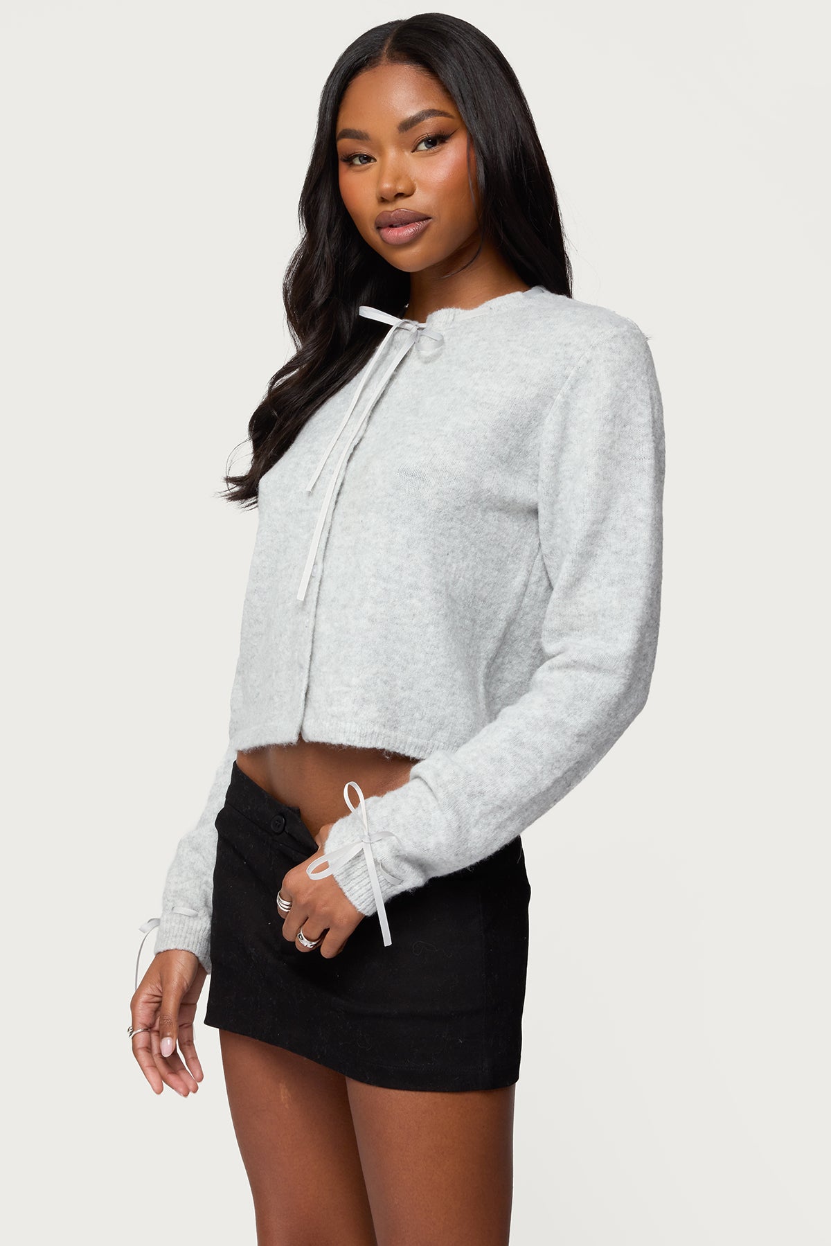 Vickie Ribbon Knit Cardigan - Image 3