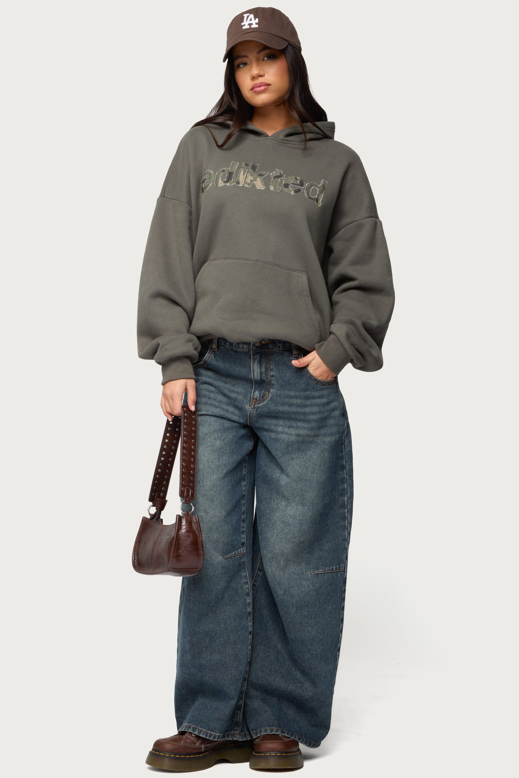 Camo Cutie Edikted Oversized Hoodie - Image 2