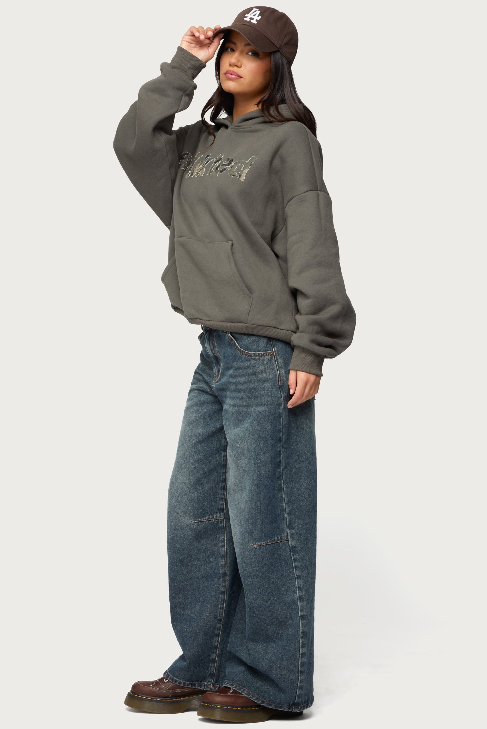 Camo Cutie Edikted Oversized Hoodie - Image 5