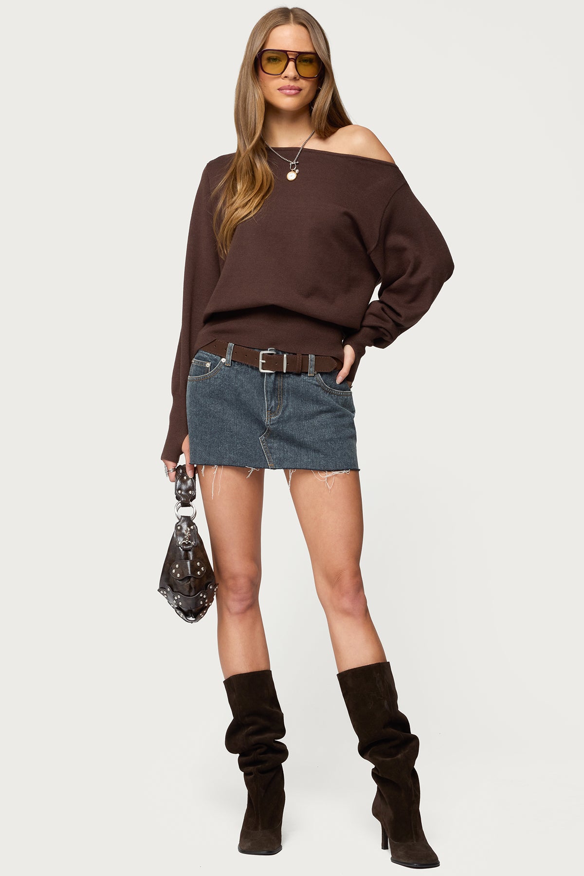 Off Shoulder Oversized Sweater - Image 2