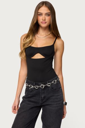 Shulah Cutout Cupped Bodysuit