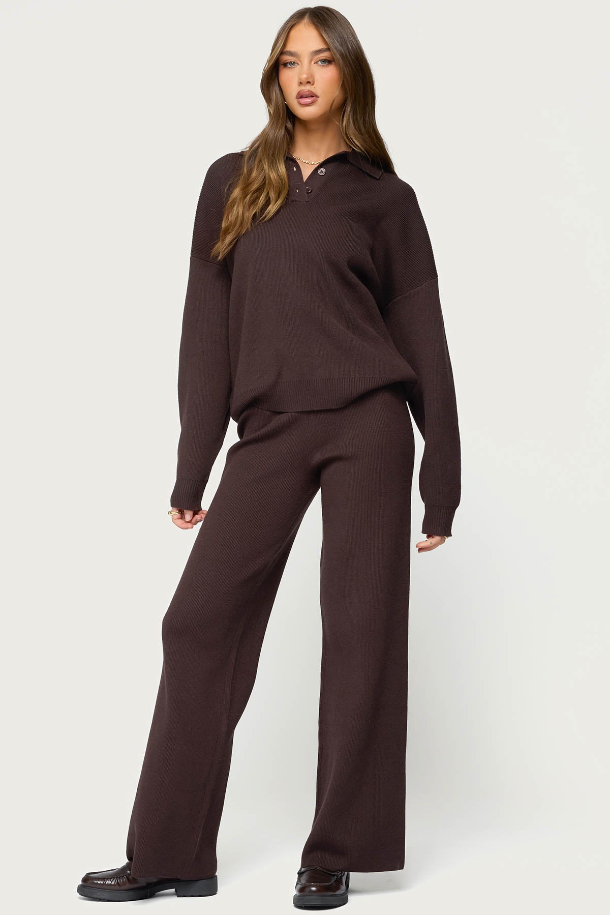 Lorie Wide Leg Knit Pants - Image 4