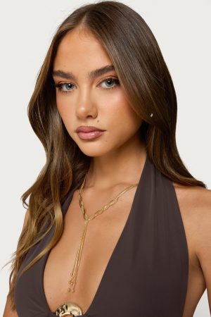 Braided Cascading Chain Necklace