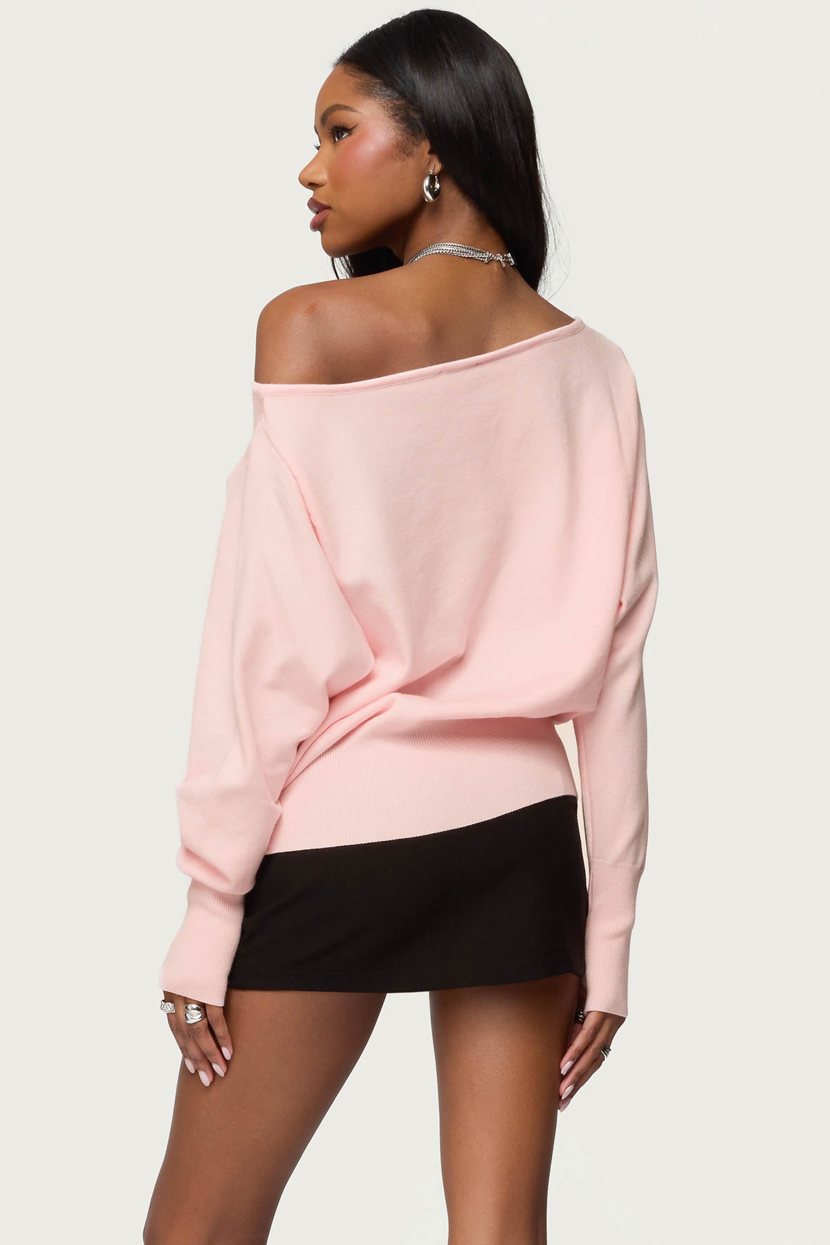 Off Shoulder Oversized Sweater - Image 5