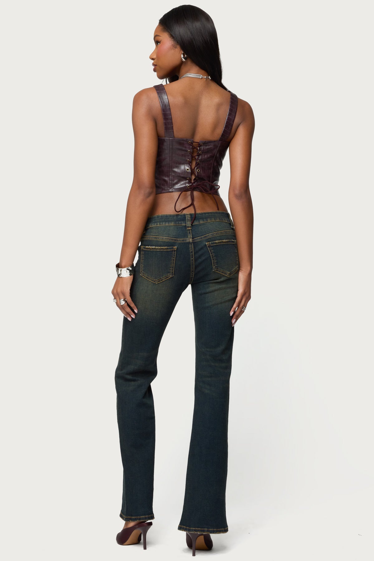 Shana Faux Croc Corset - Image 5