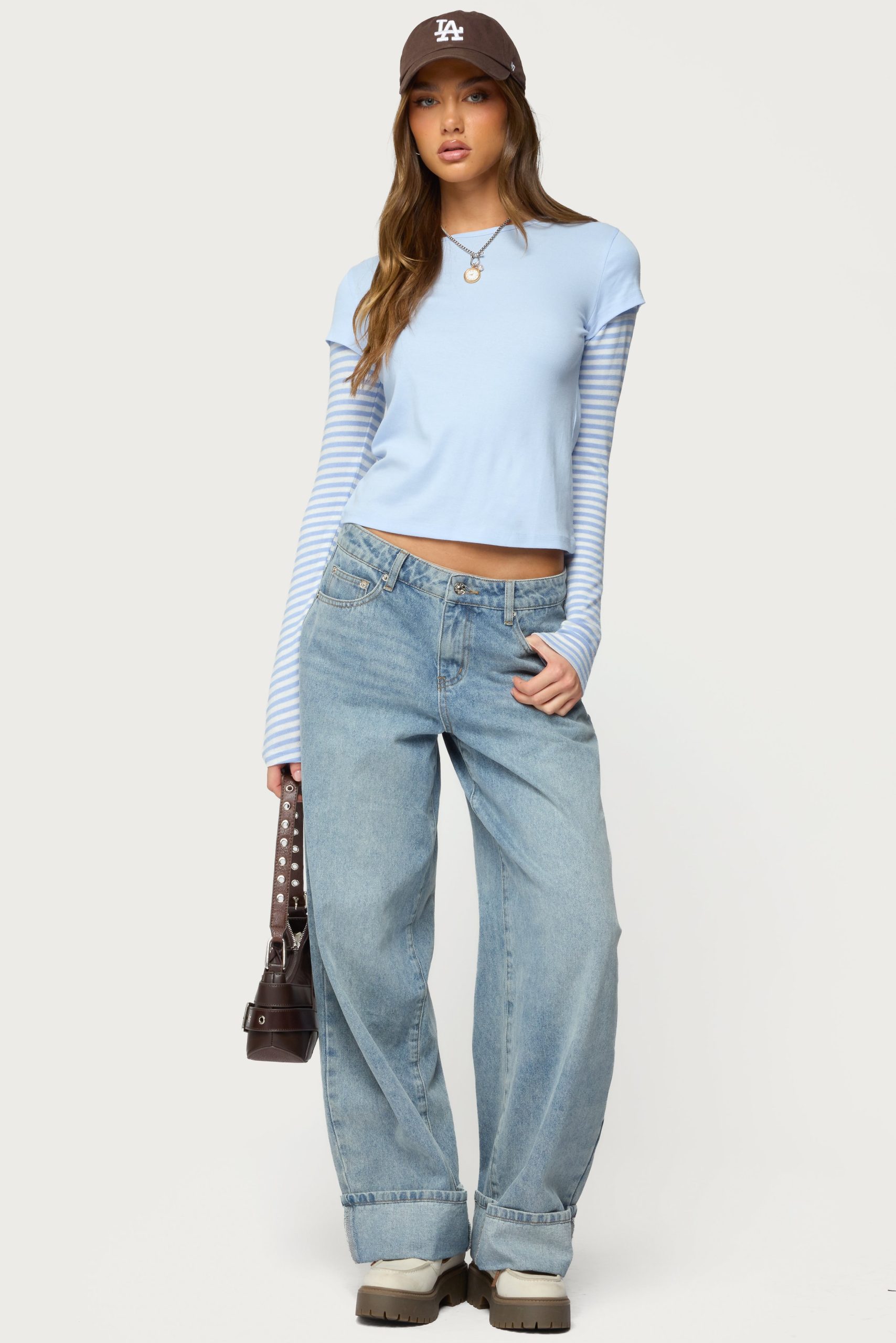 Stripey Layered Long Sleeve T Shirt - Image 2