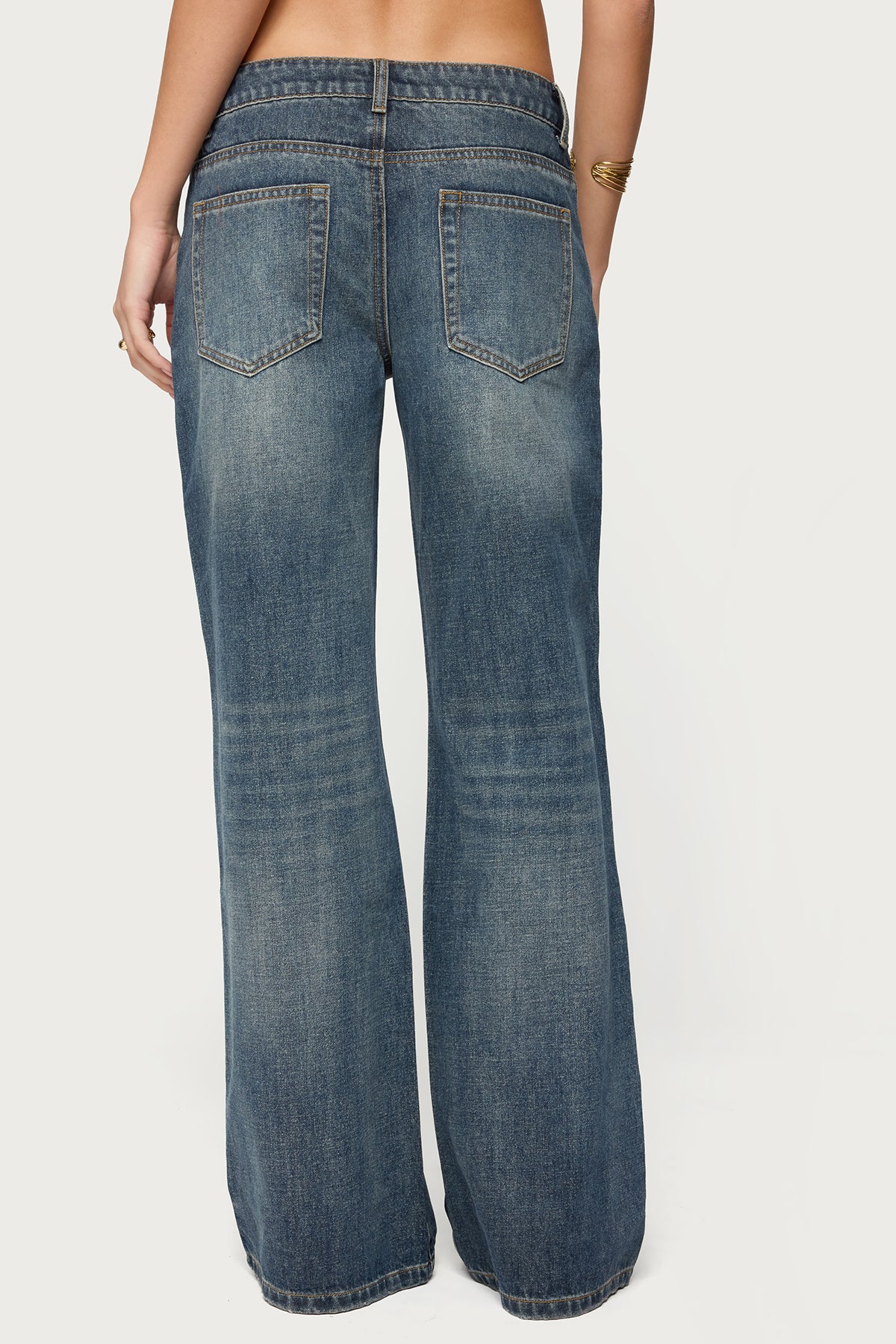Della Waist Scarf Low Rise Baggy Jeans - Image 5