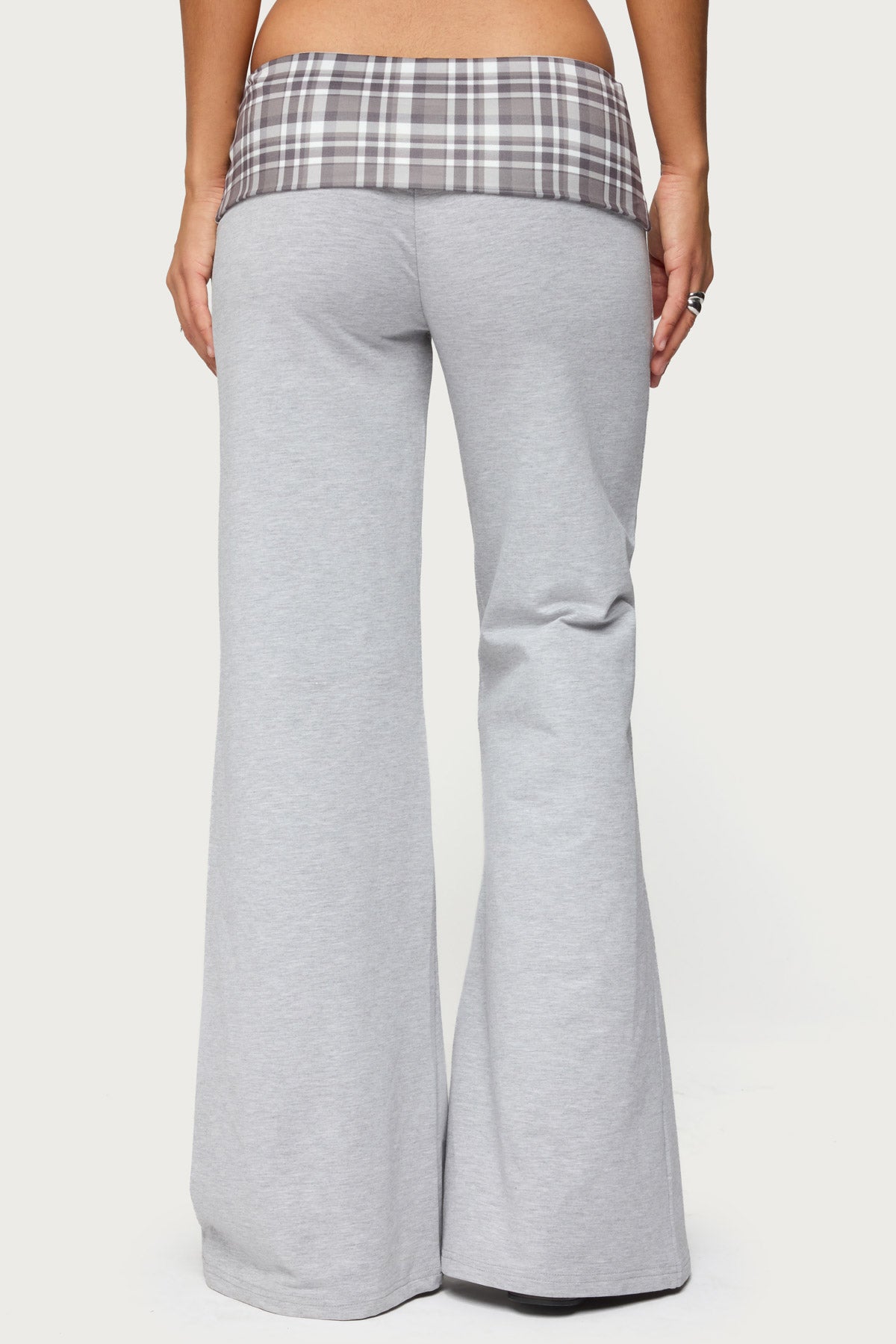 Kimmy Plaid Foldover Waist Pants - Image 3
