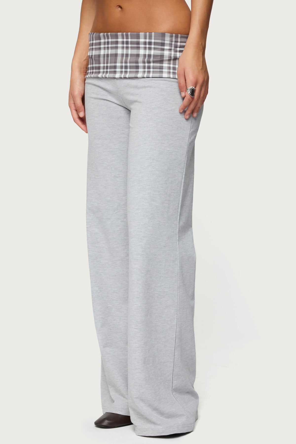 Kimmy Plaid Foldover Waist Pants - Image 4