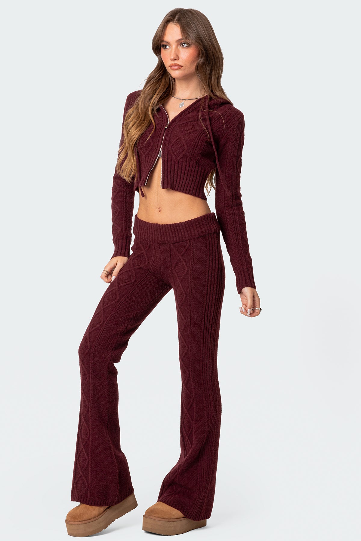 Ray Cable Knit Hooded Cardigan - Image 5