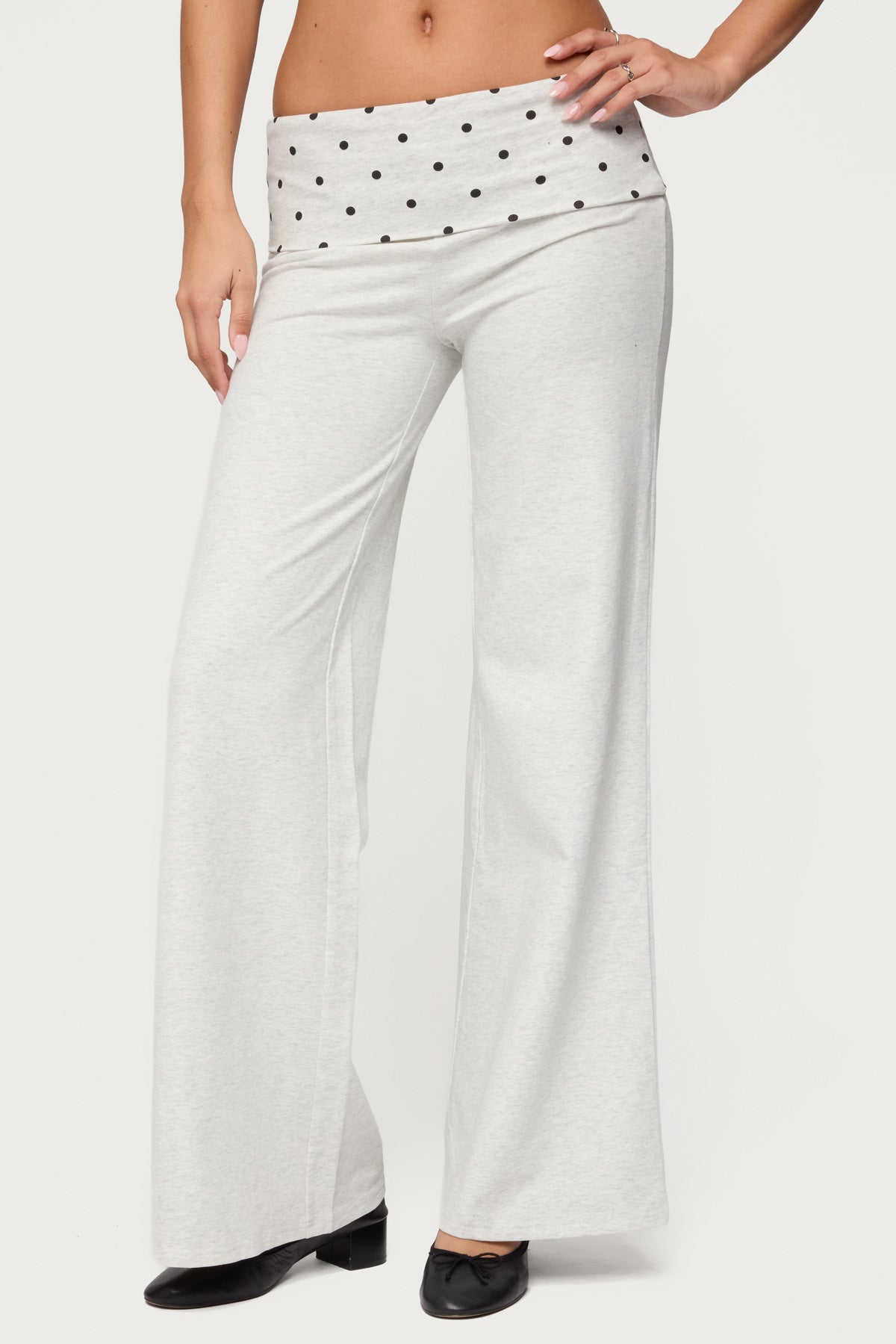 Reeva Polka Dot Foldover Pants - Image 3