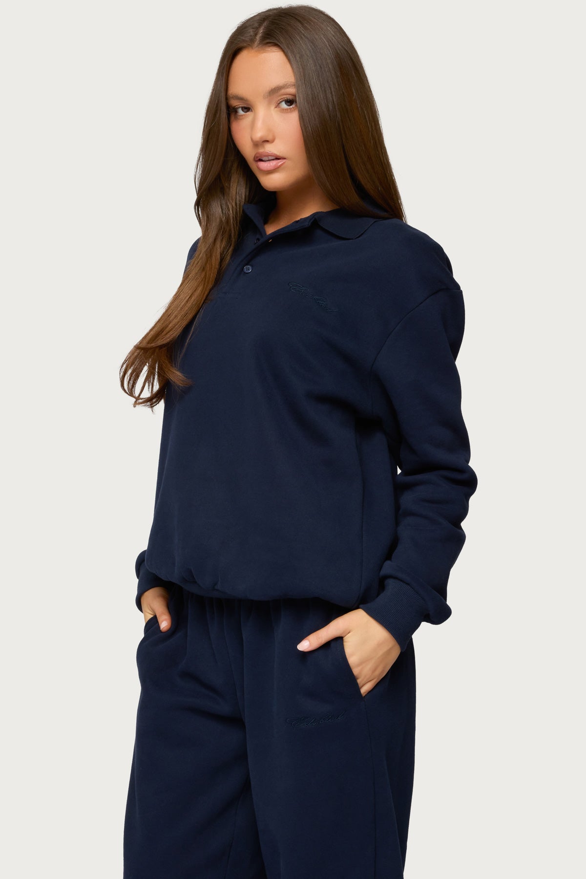 Jayce Oversized Edikted Polo Sweatshirt - Image 3