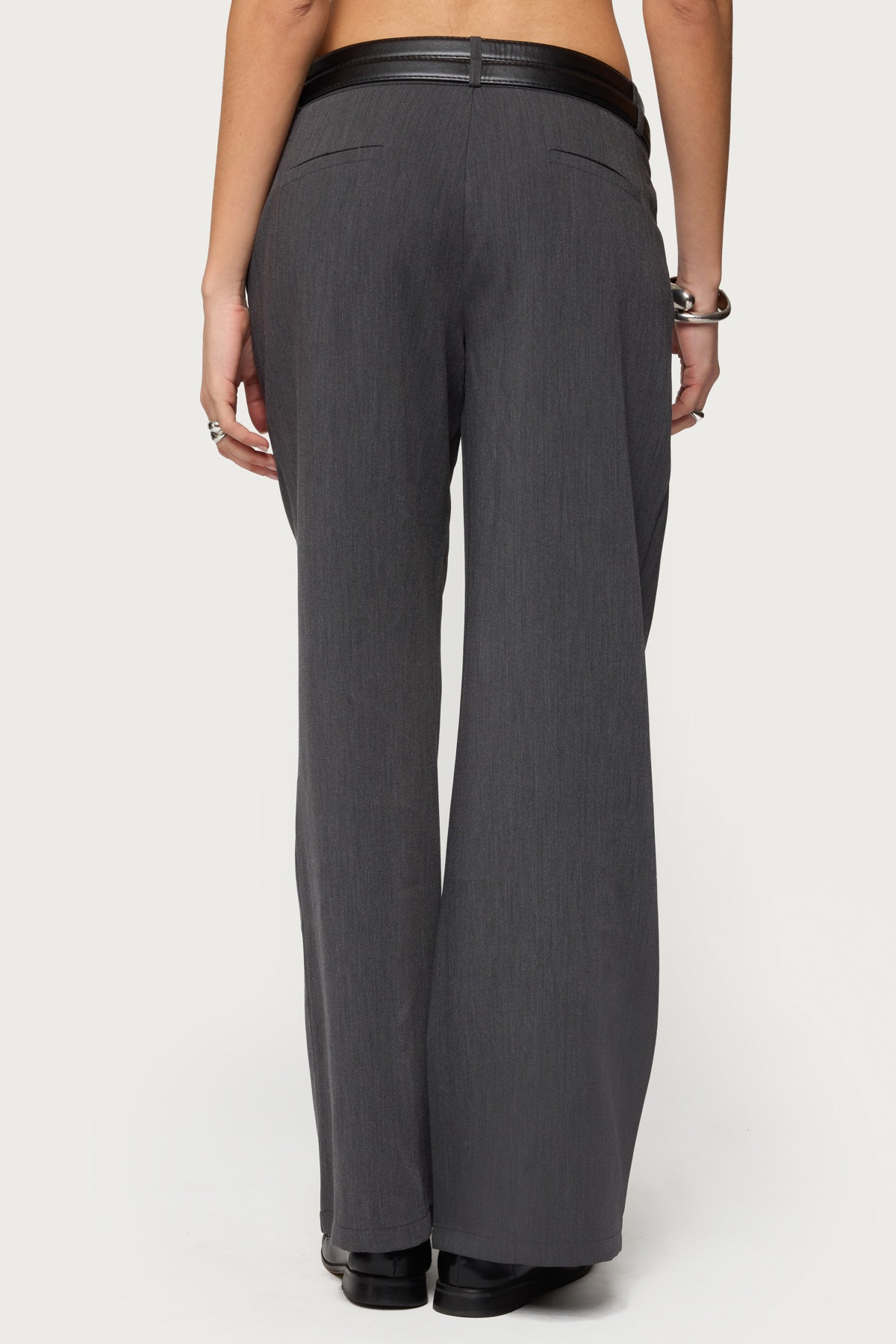Andy Double Belt Straight Leg Tailored Pants - Image 4