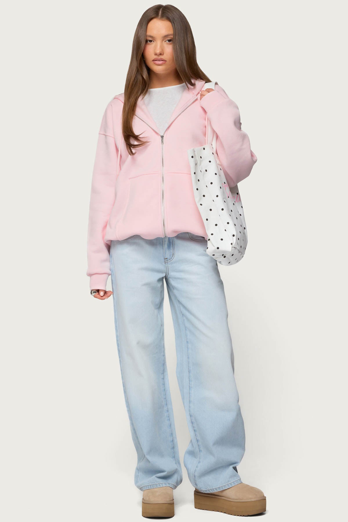 Rocia Oversized Zip Up Hoodie - Image 2