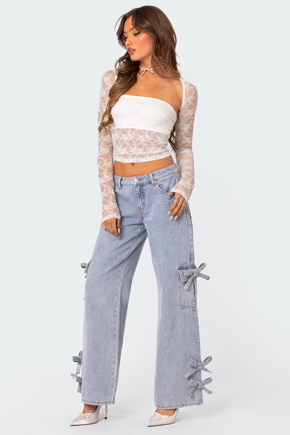 Bows 4 Days Low Rise Baggy Jeans - Image 5
