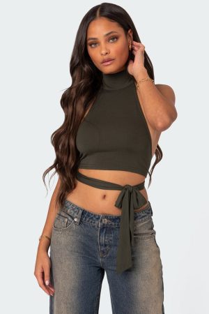Hamlin Wrap Tie Crop Top