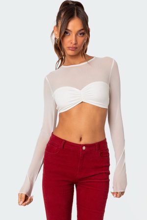Night Out Sheer Crop Top