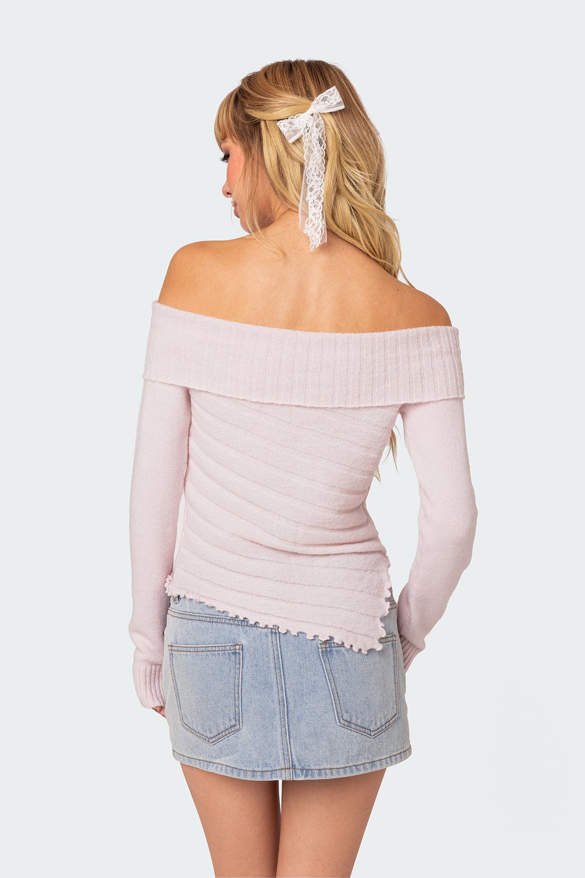 Sonya Fold Over Knit Top - Image 4