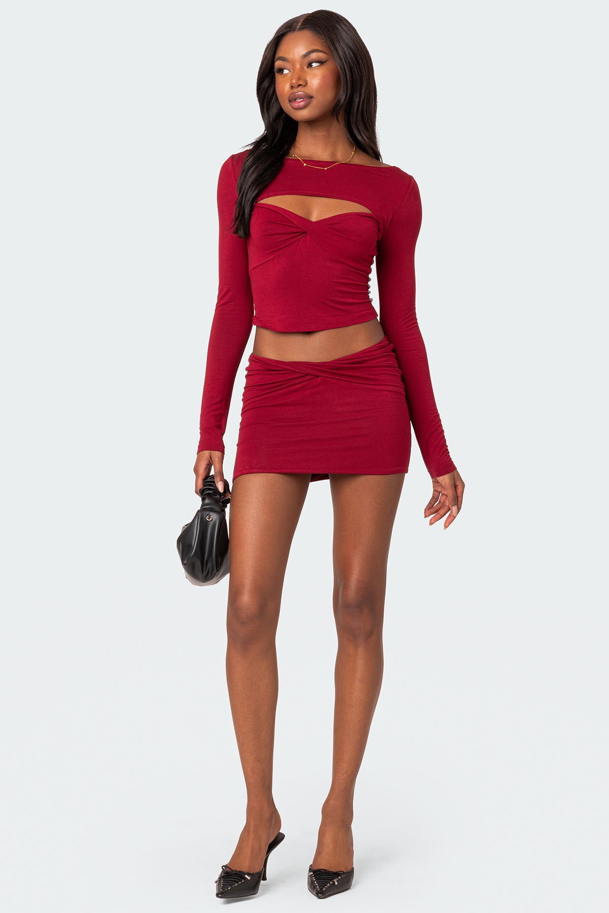 Lara Cut Out Twist Front Top - Image 2
