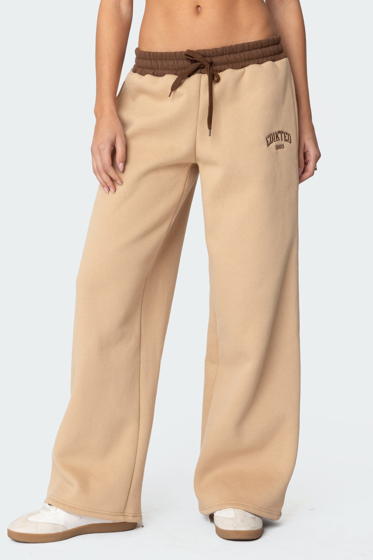 Edikted Contrast Embroidered Sweatpants - Image 2
