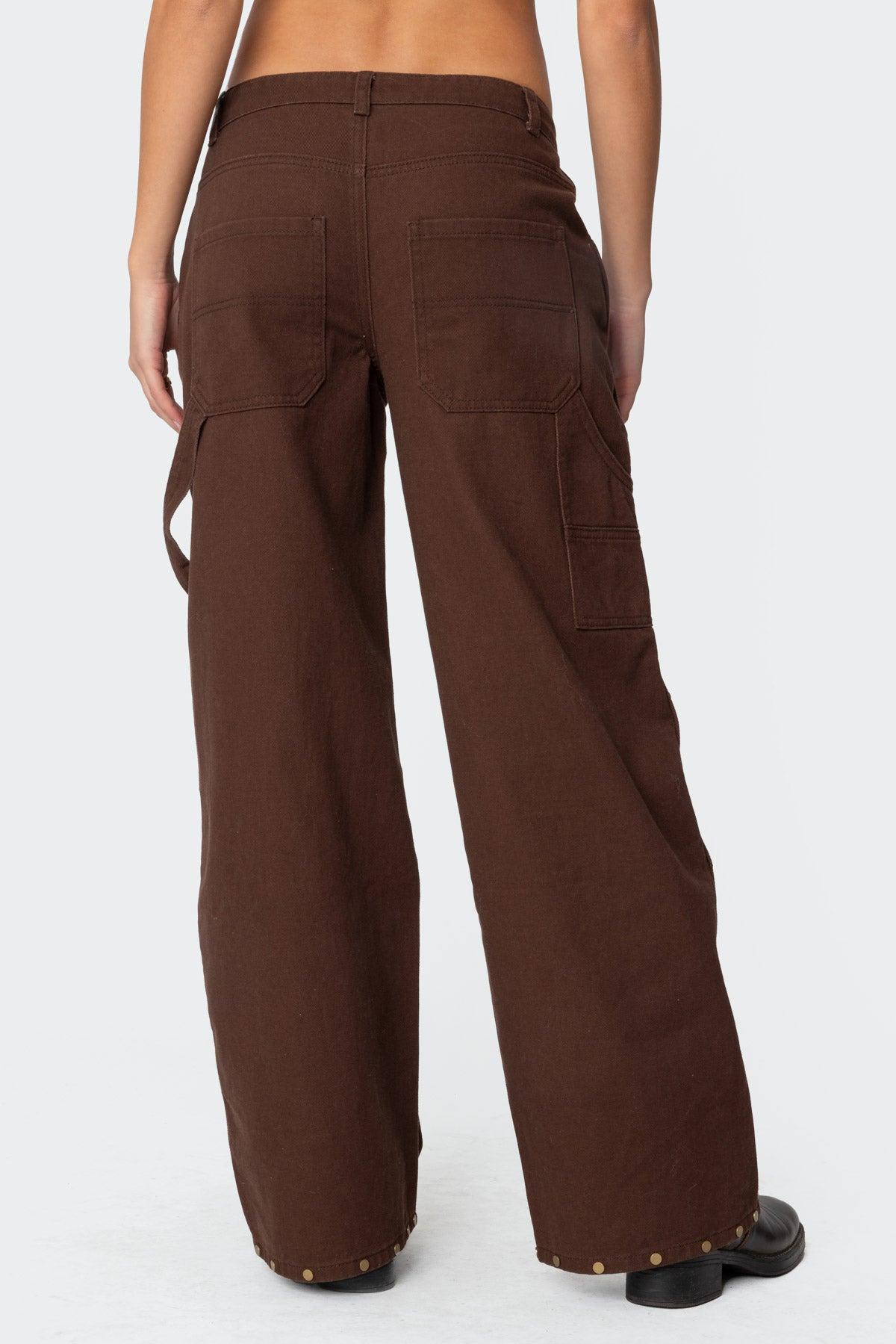Studded Low Rise Baggy Carpenter Jeans - Image 5