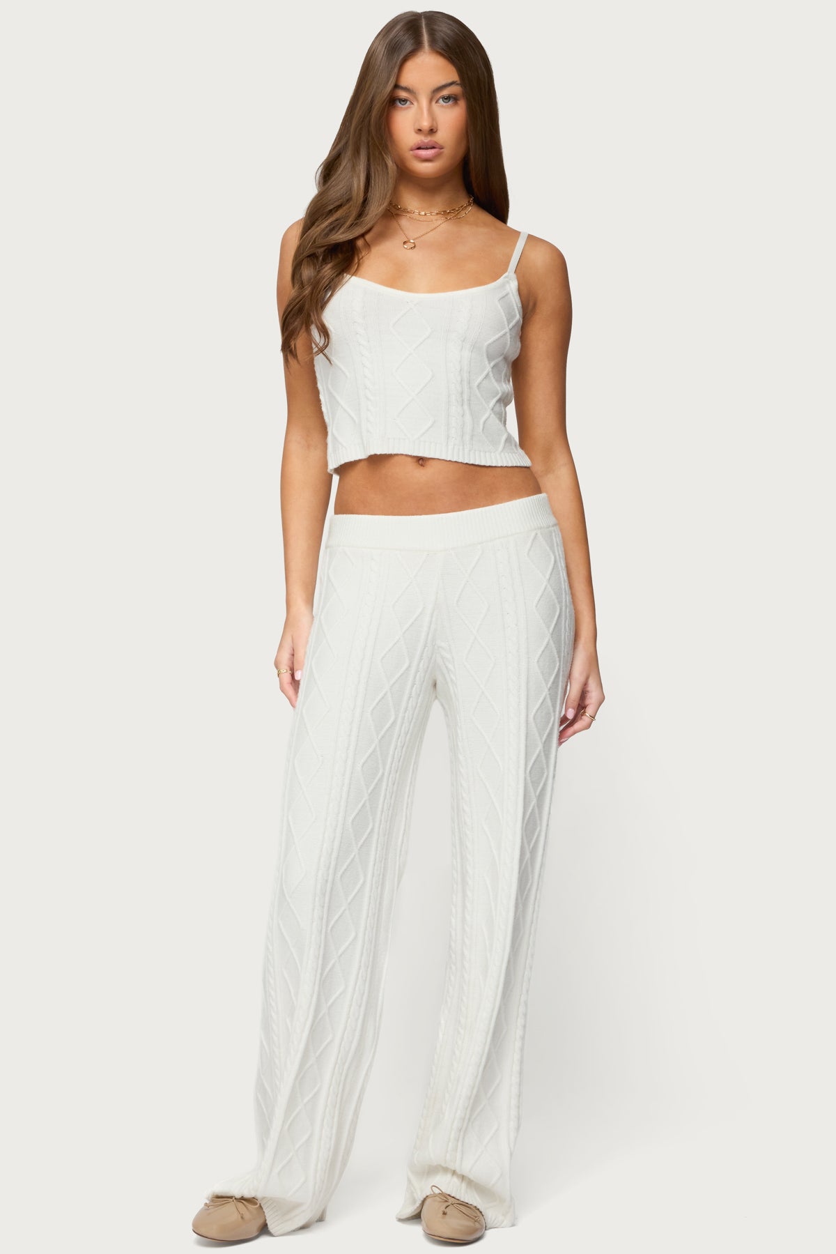 Louise Cable Knit Tank Top - Image 2