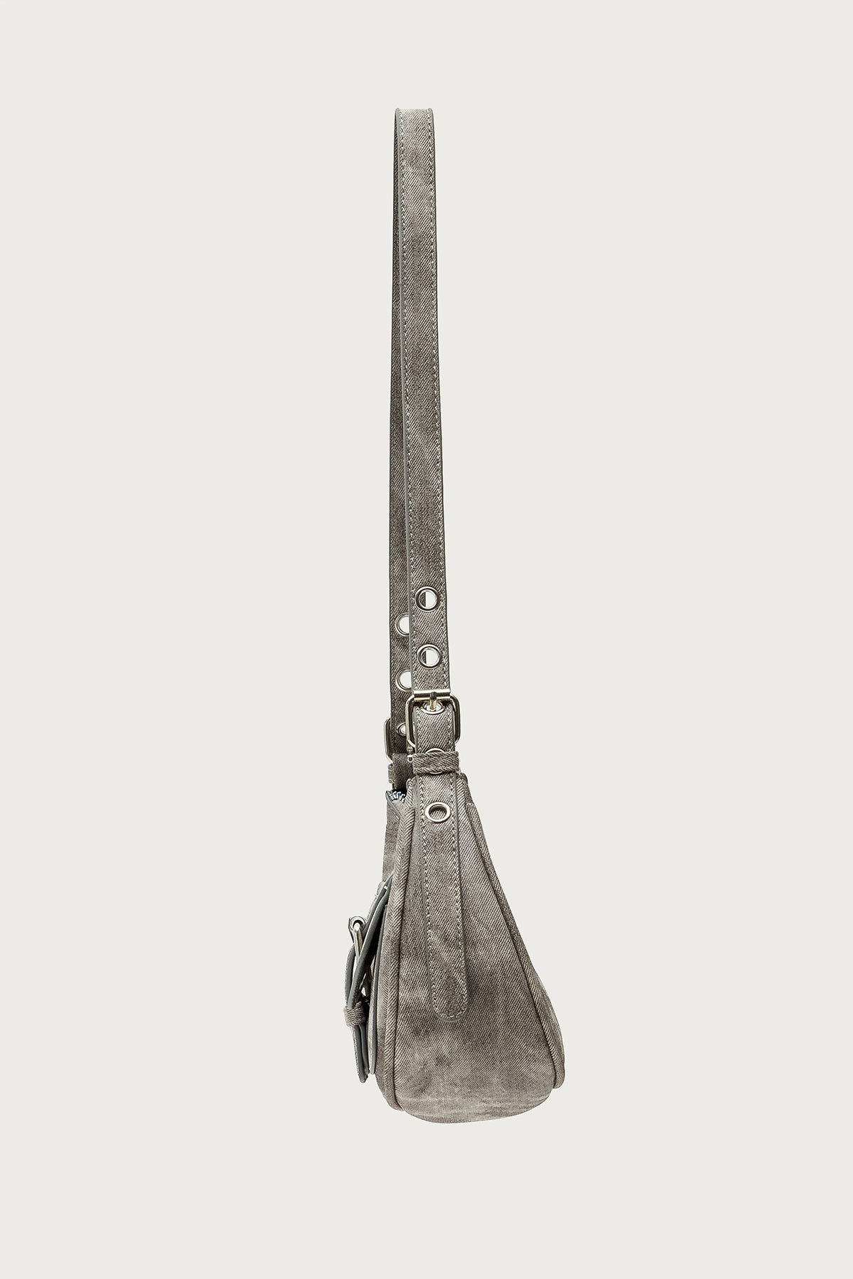 Washed Faux Leather Buckle Bag - Image 4