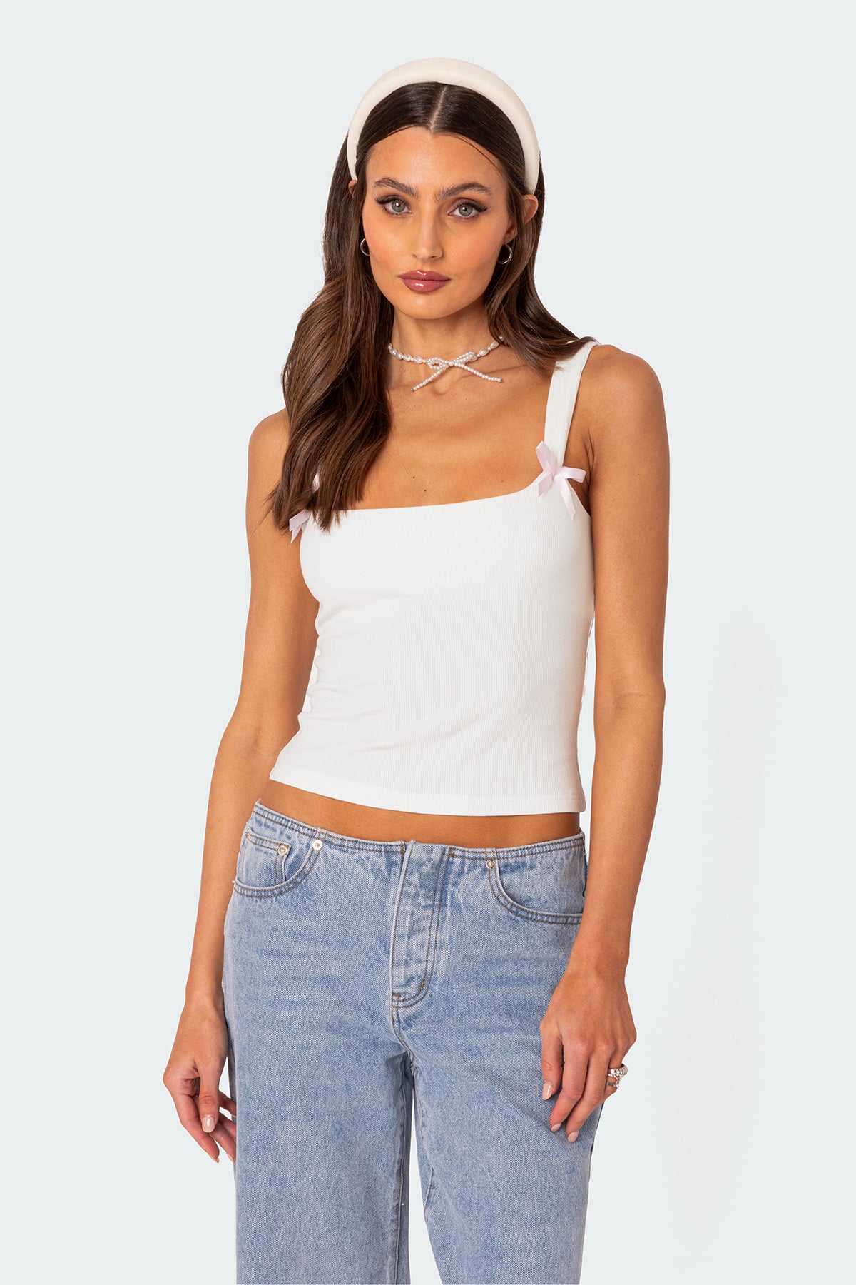 Lola Ribbed Tank Top - Image 3